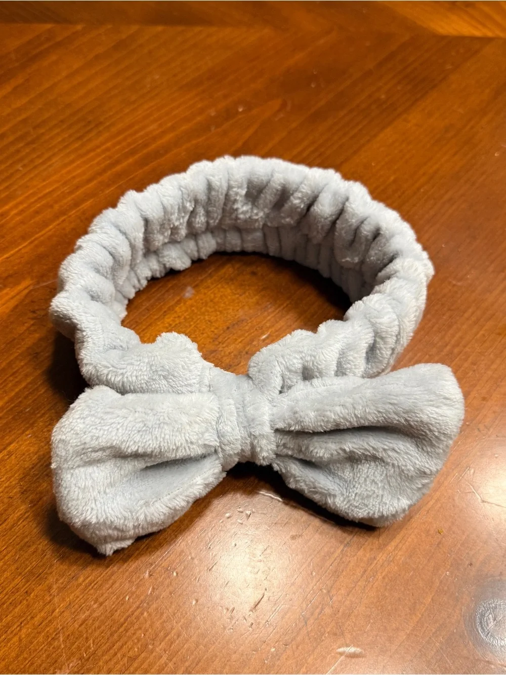 Plush Stretchy Spa/Makeup Headbands w/ Removable Bow (Bundle of 6)